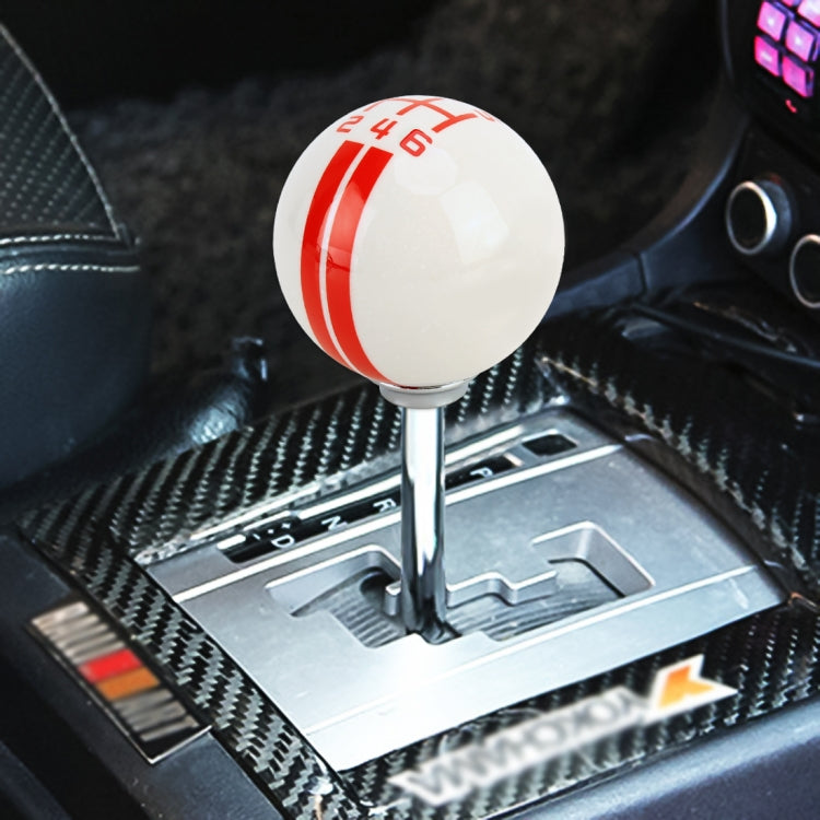 Universal Vehicle Ball Shape Modified Resin Shifter Manual 6-Speed Left-R Gear Shift Knob(Red) - Shift Knob by PMC TechLife | Online Shopping South Africa | PMC TechLife | Buy Now Pay Later Mobicred