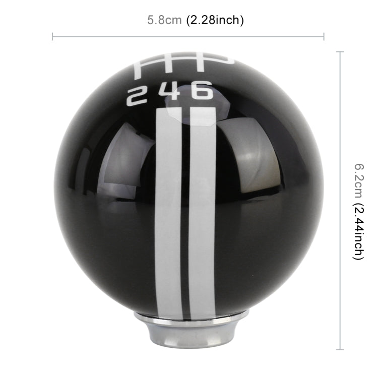 Universal Vehicle Ball Shape Modified Resin Shifter Manual 6-Speed Right-R Gear Shift Knob(Black White) - Shift Knob by PMC TechLife | Online Shopping South Africa | PMC TechLife | Buy Now Pay Later Mobicred