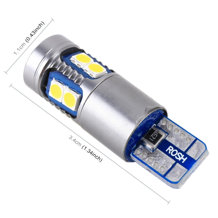 2 PCS T10 / W5W / 168 / 194 DC12V 2.2W 6000K 180LM 9LEDs SMD-3030 Car Clearance Light, with Decoder - free shipping - PMC TechLife - Order now!