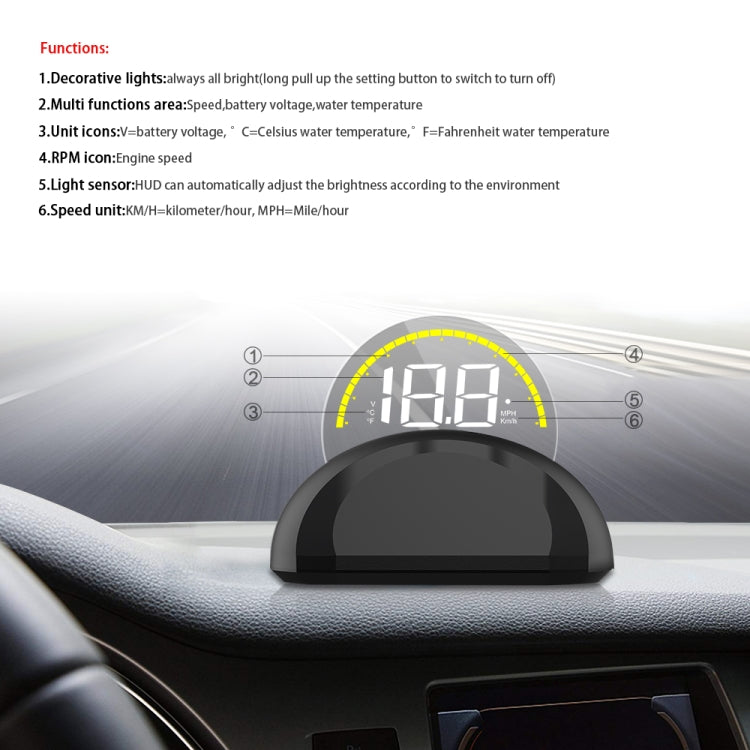 C700 2.6 inch Universal Car OBD2 HUD Vehicle-mounted Head Up Display - Head Up Display System by PMC TechLife | Online Shopping South Africa | PMC TechLife | Buy Now Pay Later Mobicred