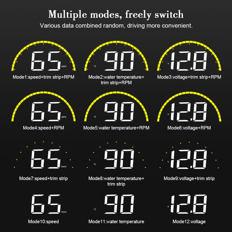 C700 2.6 inch Universal Car OBD2 HUD Vehicle-mounted Head Up Display - Head Up Display System by PMC TechLife | Online Shopping South Africa | PMC TechLife | Buy Now Pay Later Mobicred