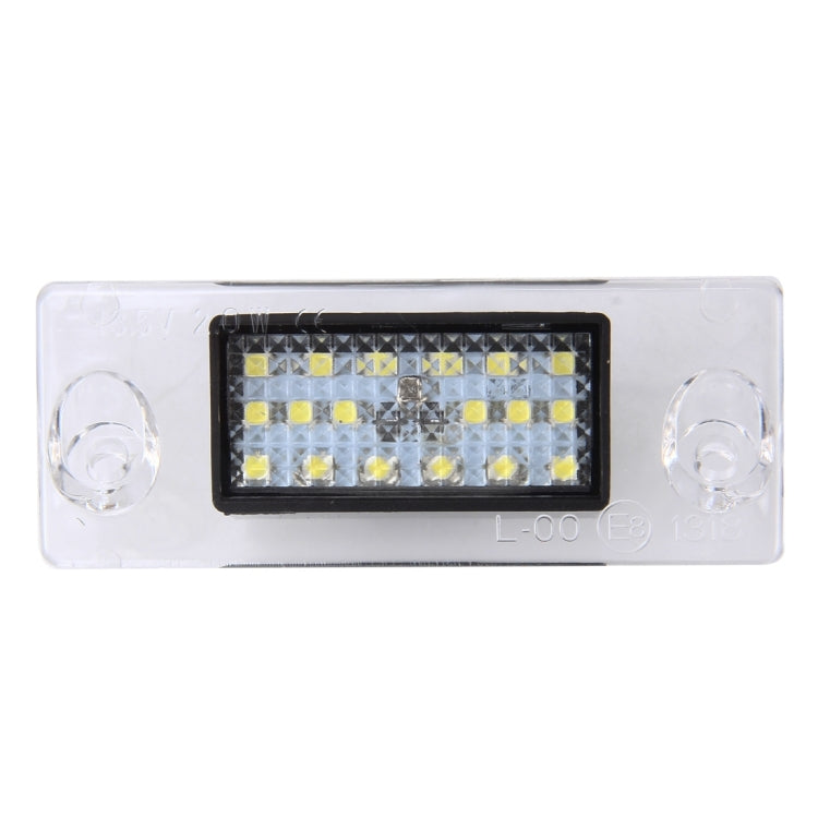 2 PCS License Plate Light with 18  SMD-3528 Lamps for Audi，2W 120LM, DC12V (White Light) - License Plate Lights by PMC Jewellery | Online Shopping South Africa | PMC Jewellery | Buy Now Pay Later Mobicred