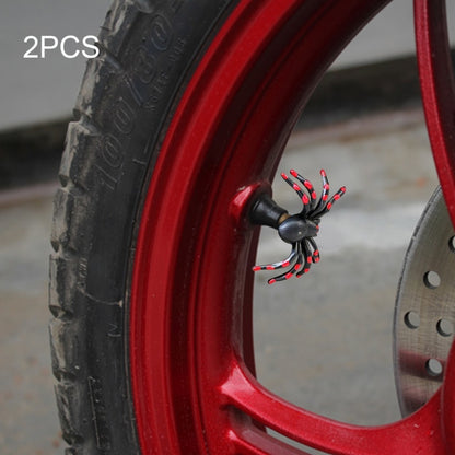 2 PCS Universal Spider Shape Car Motor Bicycle Tire Valve Caps (Red) - Tire Valve Caps by PMC Jewellery | Online Shopping South Africa | PMC Jewellery