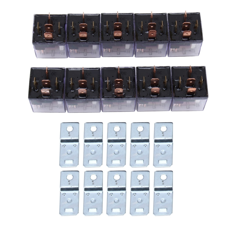 10 PCS JD-1914 80 AMP 12V Waterproof Car Auto Five Plugs Relay - Relays by PMC Jewellery | Online Shopping South Africa | PMC Jewellery