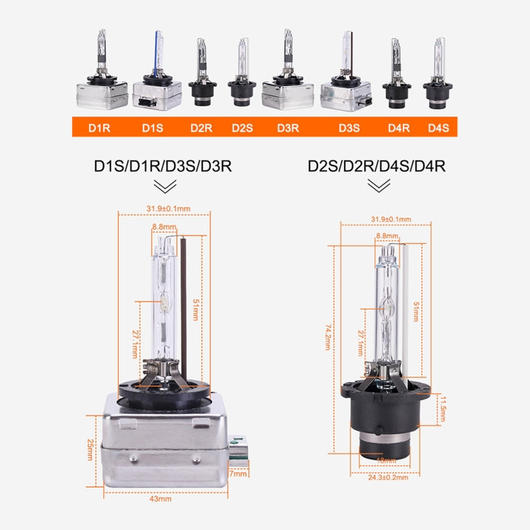 2 PCS D2S 35W 3800 LM 6000K HID Bulbs Xenon Lights Lamps, DC 12V(White Light) - Xenon Lights by PMC TechLife | Online Shopping South Africa | PMC TechLife | Buy Now Pay Later Mobicred