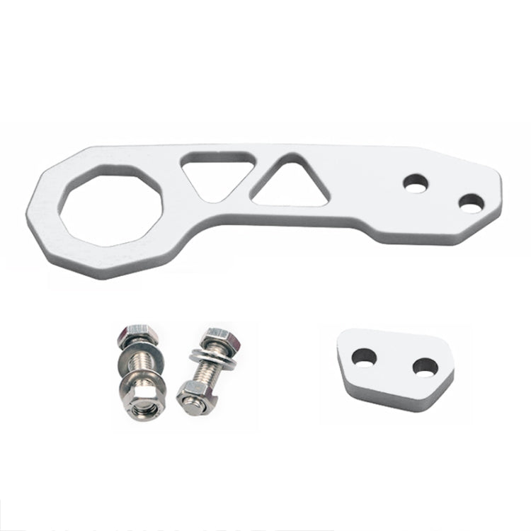 Aluminum Alloy Rear Tow Towing Hook Trailer Ring for Universal Car Auto with 2 x Screw Holes(Silver) - Towing Bars by PMC Jewellery | Online Shopping South Africa | PMC Jewellery | Buy Now Pay Later Mobicred