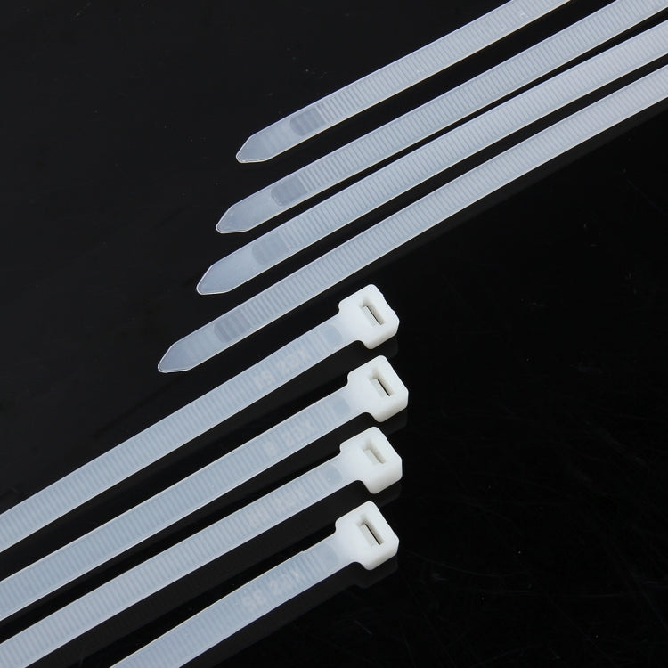 250 PCS 8mm*300mm Nylon Cable Ties(White) - Booster Cable & Clip by PMC Jewellery | Online Shopping South Africa | PMC Jewellery | Buy Now Pay Later Mobicred