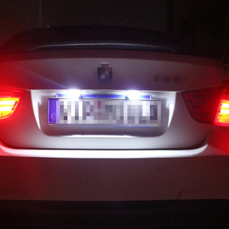 2 PCS Canbus License Plate Light with 24 SMD-3528 Lamps for BMW E38(White Light) - License Plate Lights by PMC TechLife | Online Shopping South Africa | PMC TechLife | Buy Now Pay Later Mobicred