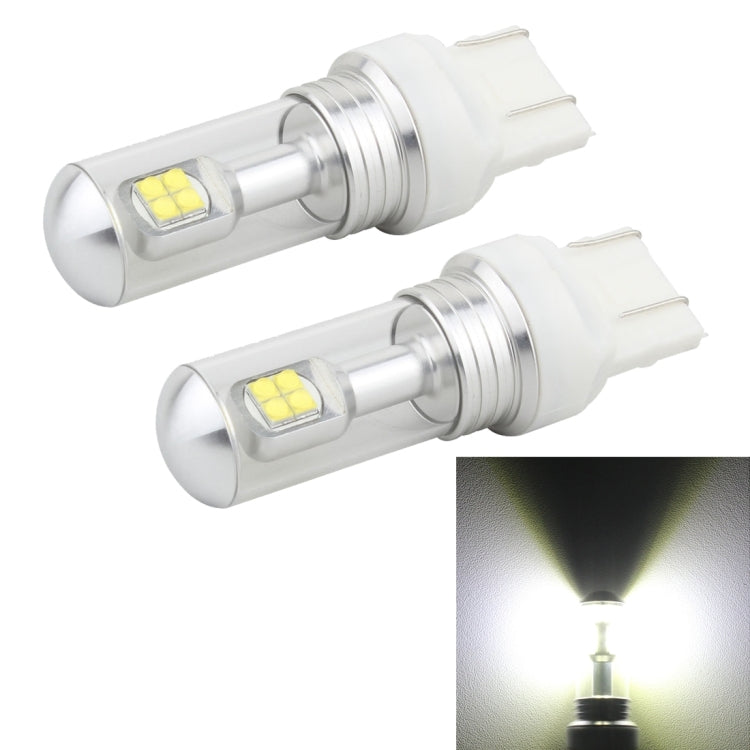 2 PCS  7443 40W 800 LM 6000K Car Brake Light with 8 Lamps, DC 12V(White Light) - Brake Lights by PMC TechLife | Online Shopping South Africa | PMC TechLife | Buy Now Pay Later Mobicred