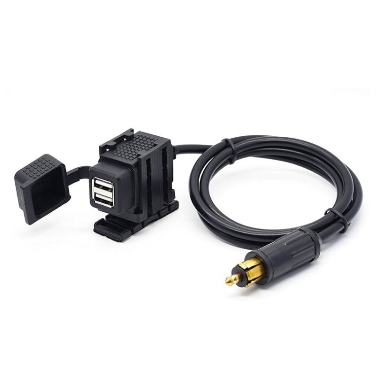 12-24V 2.1A Motorcycle Dual USB Mobile Phone Car Charger, EU Plug - Battery Charger by PMC TechLife | Online Shopping South Africa | PMC TechLife | Buy Now Pay Later Mobicred