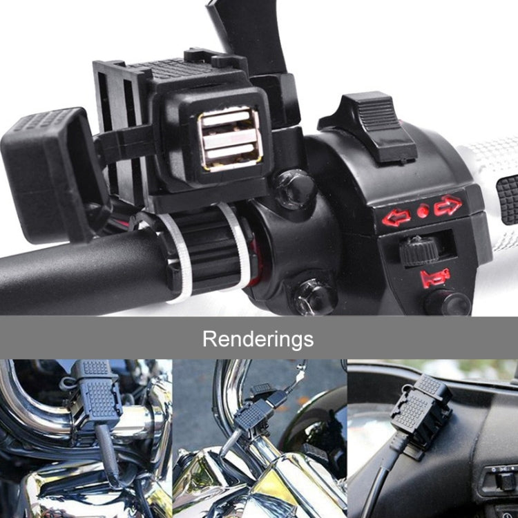 12-24V 2.1A Motorcycle Dual USB Mobile Phone Car Charger, EU Plug - Battery Charger by PMC TechLife | Online Shopping South Africa | PMC TechLife | Buy Now Pay Later Mobicred