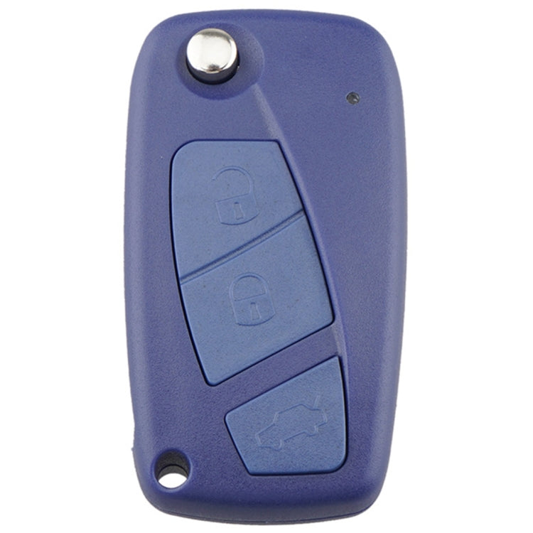 For FIAT Car Keys Replacement 3 Buttons Car Key Case with Side Battery Holder (Blue) - Car Key Cases by PMC TechLife | Online Shopping South Africa | PMC TechLife