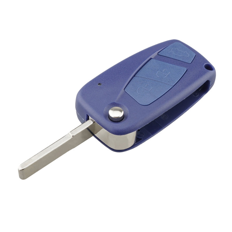For FIAT Car Keys Replacement 3 Buttons Car Key Case with Side Battery Holder (Blue) - Car Key Cases by PMC TechLife | Online Shopping South Africa | PMC TechLife