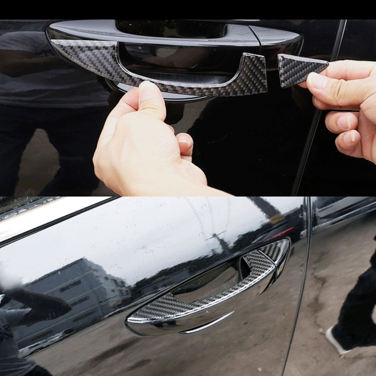 8 PCS Car Carbon Fiber Door Inner and Outer Handle Panel Decorative Sticker for Volkswagen Touareg 2011-2018 - Car Interior Mouldings by PMC TechLife | Online Shopping South Africa | PMC TechLife | Buy Now Pay Later Mobicred