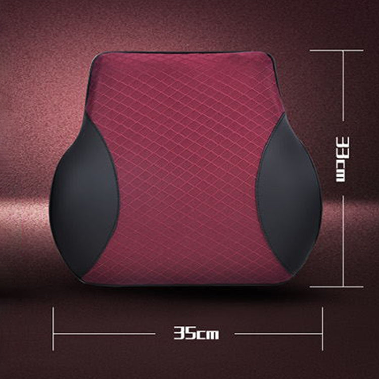 Four Seasons Breathable Memory Foam Car Lumbar Pillow Polyester Pillow (Black) - Seat Accessories by PMC TechLife | Online Shopping South Africa | PMC TechLife | Buy Now Pay Later Mobicred