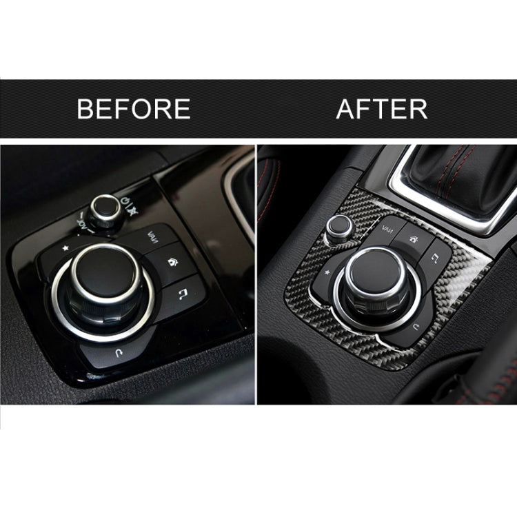 Car Carbon Fiber Right Drive Multimedia Frame A Decorative Sticker for Mazda Axela 2013-2016 - Car Interior Mouldings by PMC TechLife | Online Shopping South Africa | PMC TechLife | Buy Now Pay Later Mobicred