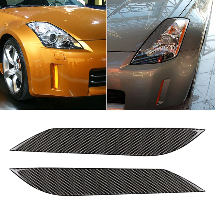 Car Carbon Fiber Light Eyebrow for 2003-2009 Nissan 350Z All Models - Lamp Decoration by PMC TechLife | Online Shopping South Africa | PMC TechLife | Buy Now Pay Later Mobicred