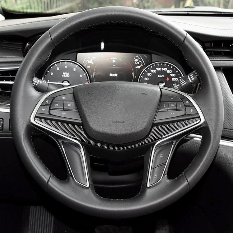 Car Carbon Fiber Steering Wheel Decorative Sticker for Cadillac XT5 2016-2017 - Car Interior Mouldings by PMC Jewellery | Online Shopping South Africa | PMC Jewellery | Buy Now Pay Later Mobicred