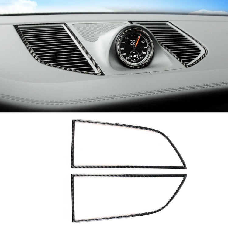 2 PCS Carbon Fiber Car Instrument Air Outlet Panel Decorative Sticker for Porsche Macan - free shipping - PMC TechLife - Order now!