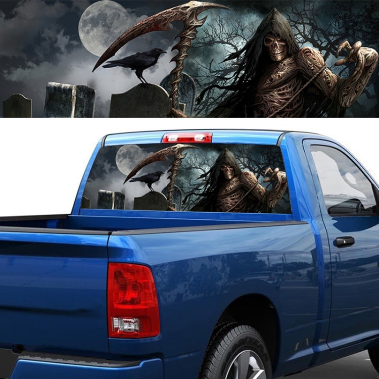 Scythe Death Pattern Horror Series Car Rear Window Decorative Sticker, Size: 165 x 56cm - Decorative Sticker by PMC TechLife | Online Shopping South Africa | PMC TechLife | Buy Now Pay Later Mobicred