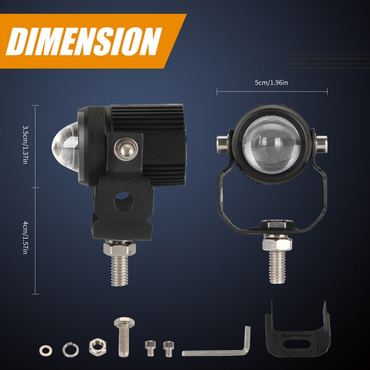 2 PCS DC9-36V / 20W / 6000K / 3000K / 2000LM Motorcycles Double Color Headlights / Fog Light - Headlights by PMC TechLife | Online Shopping South Africa | PMC TechLife | Buy Now Pay Later Mobicred