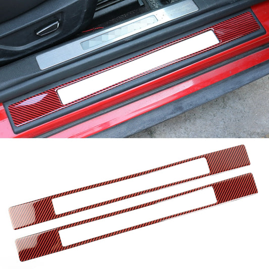 2 in 1 Car Carbon Fiber Welcome Pedal Outer Frame Decorative Sticker for Ford Mustang 2015-2020 - Car Interior Mouldings by PMC Jewellery | Online Shopping South Africa | PMC Jewellery | Buy Now Pay Later Mobicred