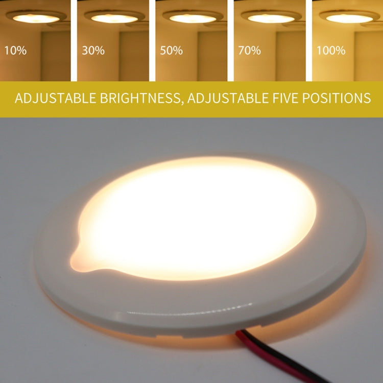 DC 9-30V 4.5W 3000-3300K IP67 Marine RV Dimmable 150mm LED Dome Light Ceiling Lamp, with Touch Control - Marine Accessories & Parts by PMC TechLife | Online Shopping South Africa | PMC TechLife | Buy Now Pay Later Mobicred