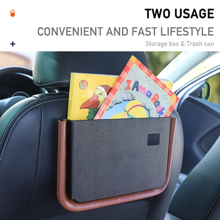 929 Car Foldable Hanging Trash Can Storage Bin with Small Table (Beige) - Stowing Tidying by PMC TechLife | Online Shopping South Africa | PMC TechLife | Buy Now Pay Later Mobicred