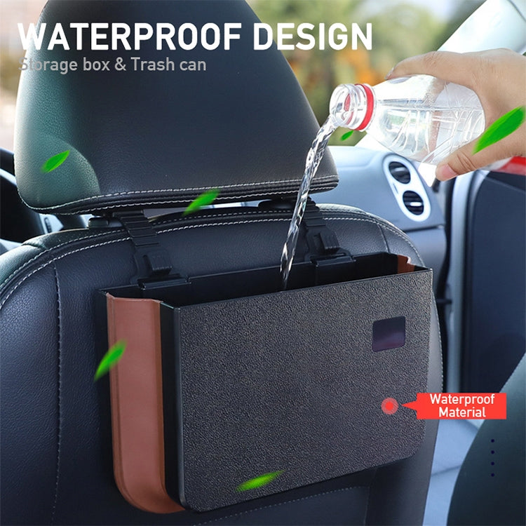 929 Car Foldable Hanging Trash Can Storage Bin with Small Table (Beige) - Stowing Tidying by PMC TechLife | Online Shopping South Africa | PMC TechLife | Buy Now Pay Later Mobicred