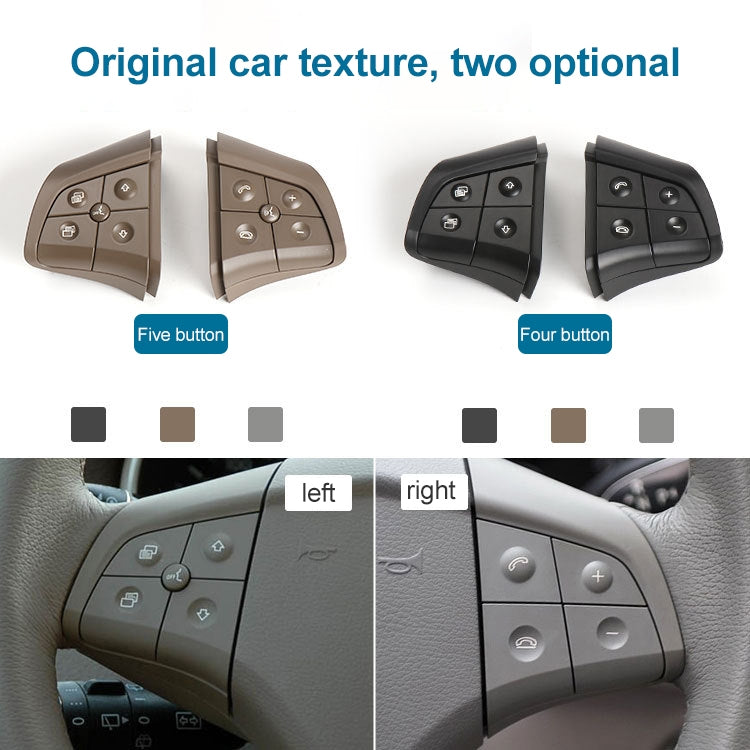 Car Right Side 4-button Steering Wheel Switch Buttons Panel 1648200110 for Mercedes-Benz W164, Left Driving (Grey) - Car Switches by PMC TechLife | Online Shopping South Africa | PMC TechLife | Buy Now Pay Later Mobicred