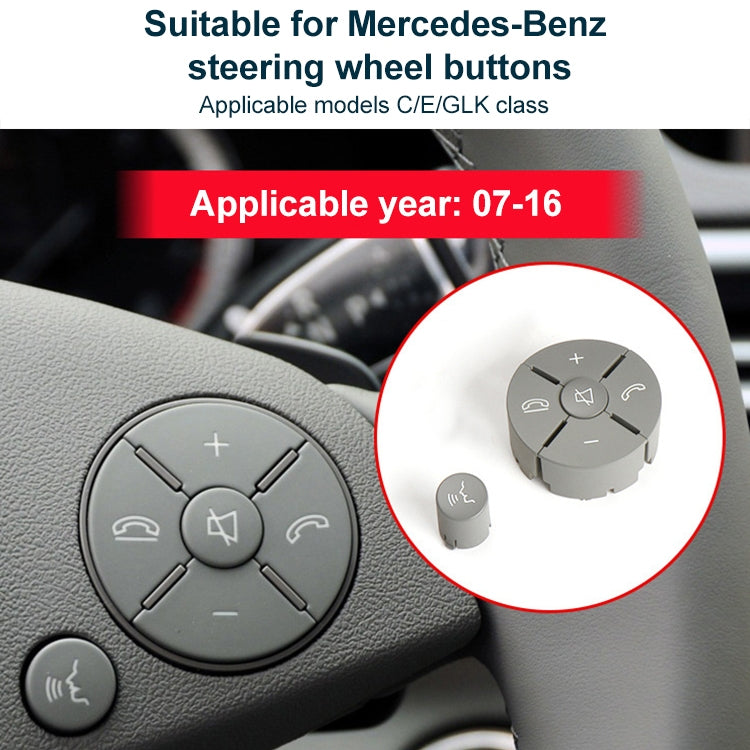 Car Right Side Steering Wheel Switch Buttons Panel for Mercedes-Benz W204 2007-2014, Left Driving(Brown) - Car Switches by PMC TechLife | Online Shopping South Africa | PMC TechLife