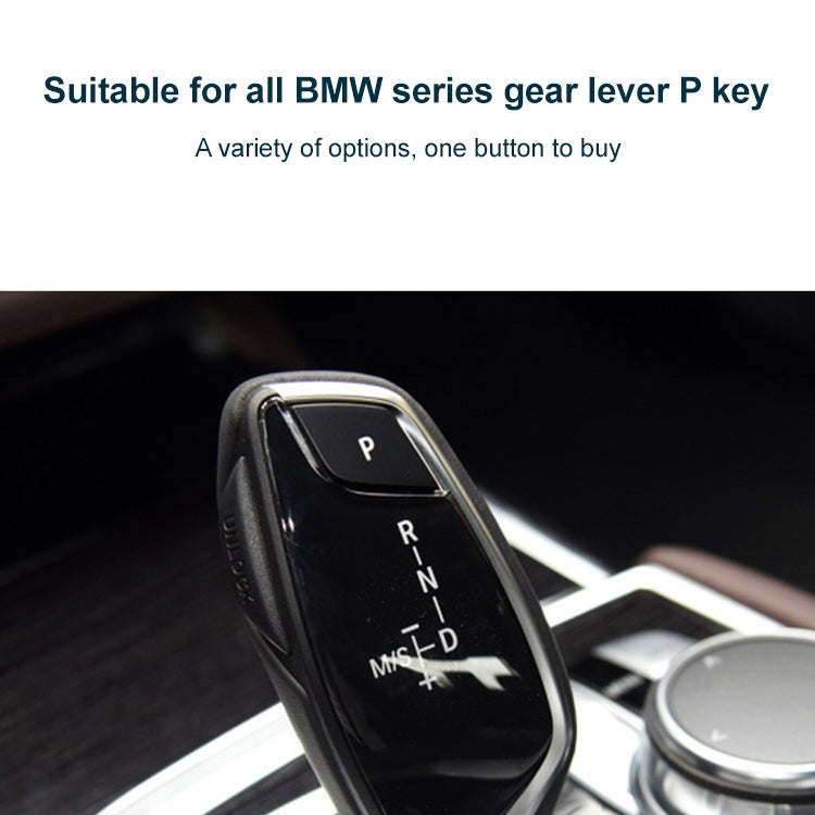 Car Gear Lever Auto Parking Button Letter P Cap for BMW X5 X6 2007-2013, Left Driving (Black) - Car Switches by PMC TechLife | Online Shopping South Africa | PMC TechLife | Buy Now Pay Later Mobicred