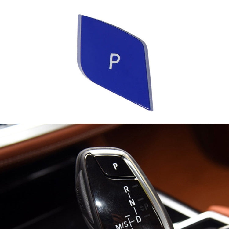 Car Gear Lever Auto Parking Button Letter P Cap for BMW G Chassis Series, Left Driving (Blue) - Car Switches by PMC TechLife | Online Shopping South Africa | PMC TechLife | Buy Now Pay Later Mobicred
