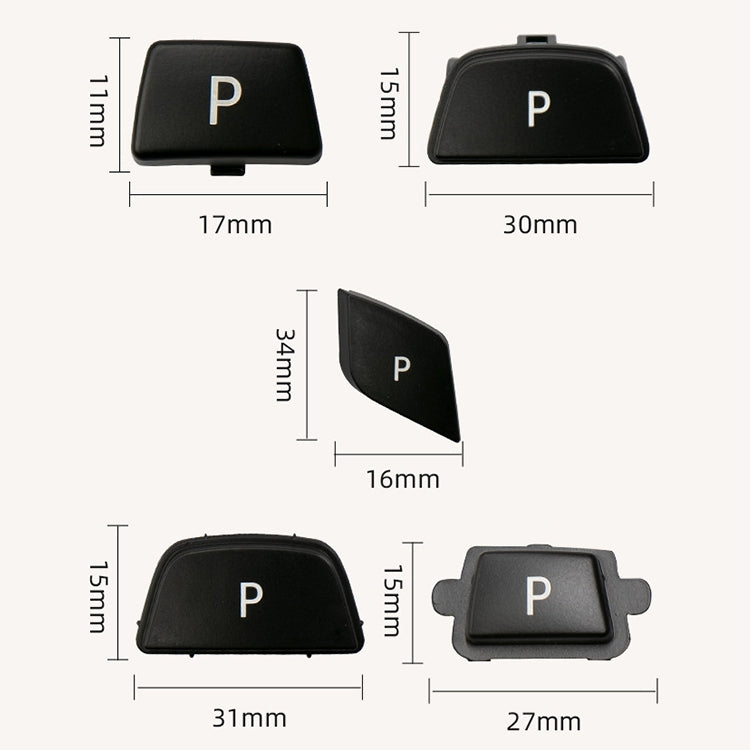 Car Gear Lever Auto Parking Button Letter P Cap for BMW X5 X6 2013-, Left Driving (Black) - Car Switches by PMC TechLife | Online Shopping South Africa | PMC TechLife | Buy Now Pay Later Mobicred