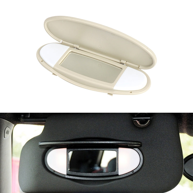 Car Sunshade Makeup Mirror Sun Visor for BMW mini R50R56, Left Driving (Beige) - Sunglasses & Glasses Clips by PMC TechLife | Online Shopping South Africa | PMC TechLife | Buy Now Pay Later Mobicred