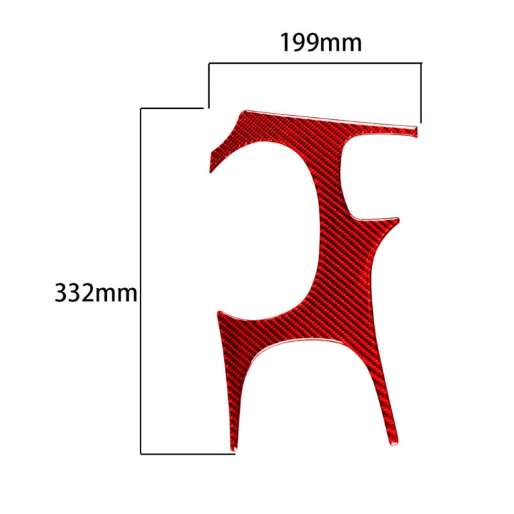 Carbon Fiber Car Gear Panel Sticker for Chevrolet Corvette C5 1998-2004, Left Drive (Red) - Car Interior Mouldings by PMC TechLife | Online Shopping South Africa | PMC TechLife | Buy Now Pay Later Mobicred