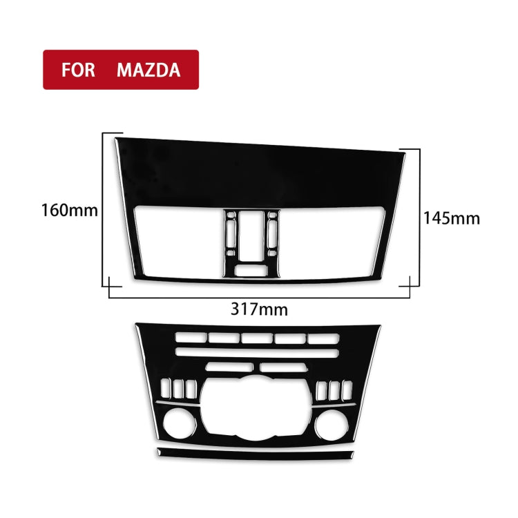 For Mazda 3 Axela 2010-2013 4 in 1 Car Central Control Radio Set A Decorative Sticker, Left Drive - Car Interior Mouldings by PMC TechLife | Online Shopping South Africa | PMC TechLife | Buy Now Pay Later Mobicred