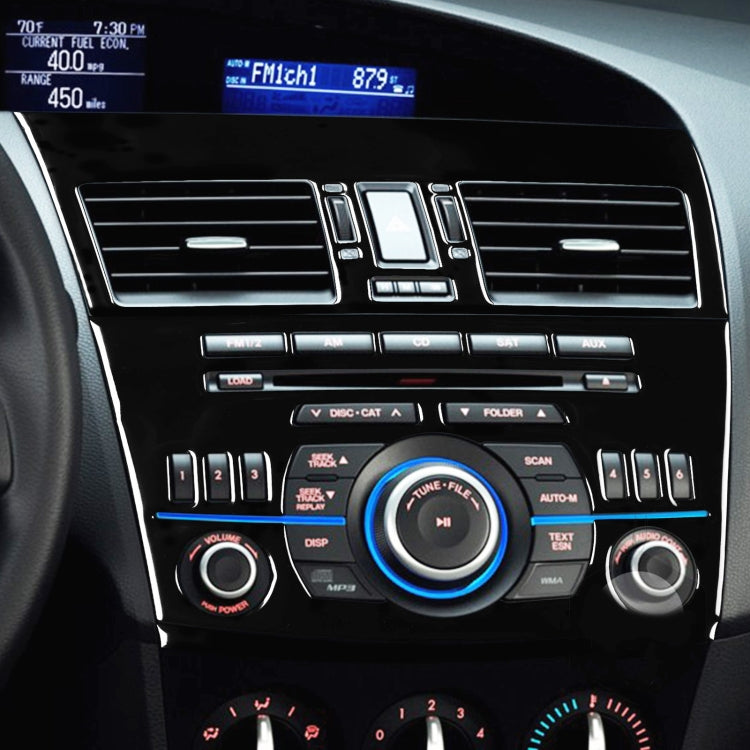 For Mazda 3 Axela 2010-2013 4 in 1 Car Central Control Radio Set A Decorative Sticker, Left Drive - Car Interior Mouldings by PMC TechLife | Online Shopping South Africa | PMC TechLife | Buy Now Pay Later Mobicred