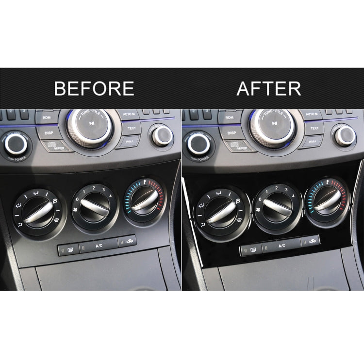 For Mazda 3 Axela 2010-2013 Car AC Button B Decorative Sticker, Left and Right Drive Universal - Car Interior Mouldings by PMC TechLife | Online Shopping South Africa | PMC TechLife | Buy Now Pay Later Mobicred