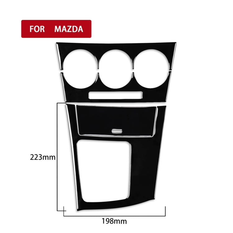 For Mazda 3 Axela 2010-2013 4 in 1 Car AC Gear Frame Set B Decorative Sticker, Left Drive - Car Interior Mouldings by PMC TechLife | Online Shopping South Africa | PMC TechLife | Buy Now Pay Later Mobicred