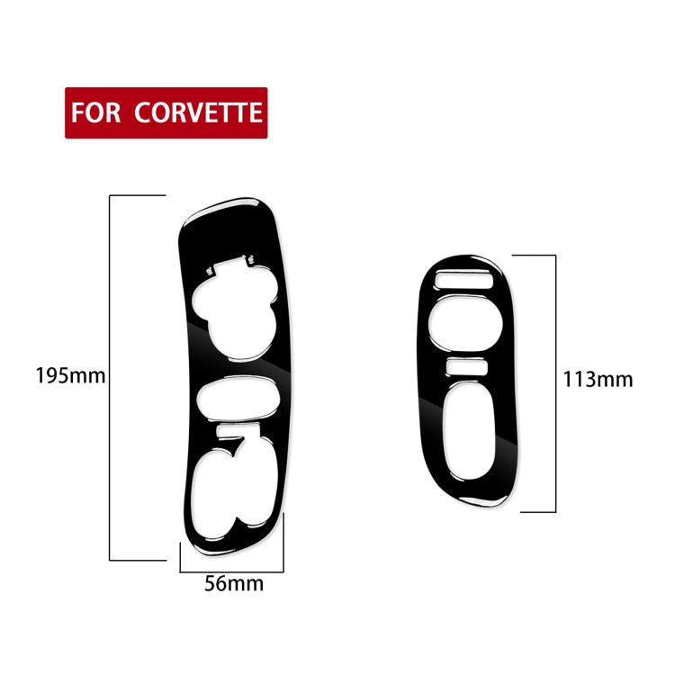 For Chevrolet Corvette C5 1998-2004 2 in 1 Car Door Control Panel Decorative Sticker, Left Drive - Car Interior Mouldings by PMC TechLife | Online Shopping South Africa | PMC TechLife | Buy Now Pay Later Mobicred