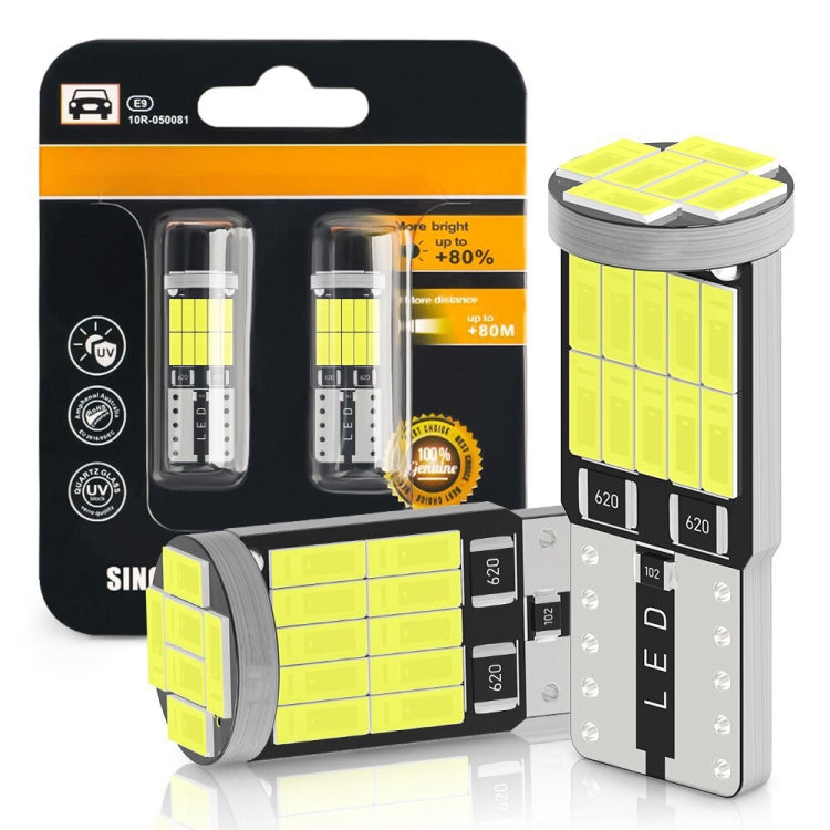 10pcs T10 4014-26SMD Car Bright Lights LED Clearance Light Lamp Reading Light (Yellow Light) - Clearance Lights by PMC TechLife | Online Shopping South Africa | PMC TechLife | Buy Now Pay Later Mobicred