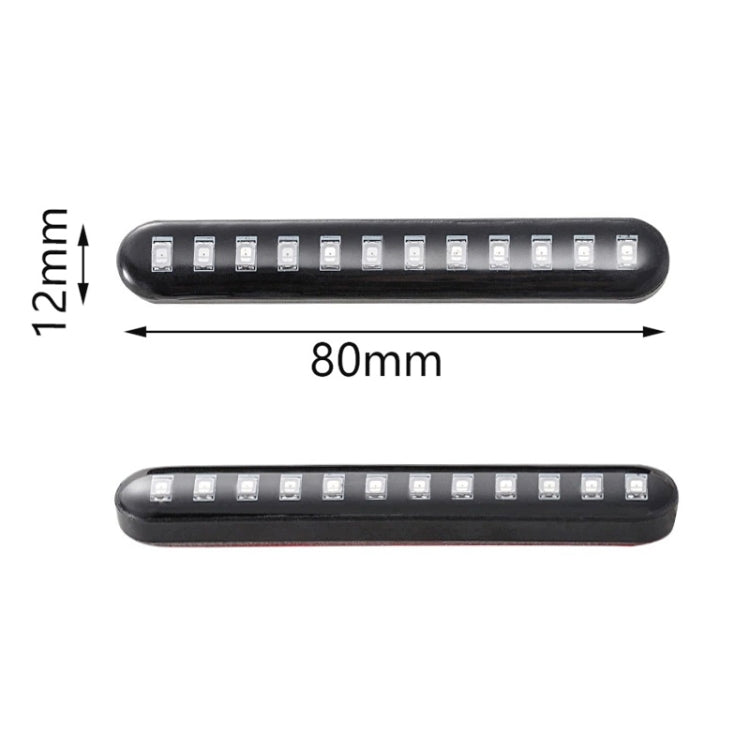 1 Pair Motorcycle 12LED Running Water Turn License Plate Light - Signal Lights by PMC TechLife | Online Shopping South Africa | PMC TechLife | Buy Now Pay Later Mobicred