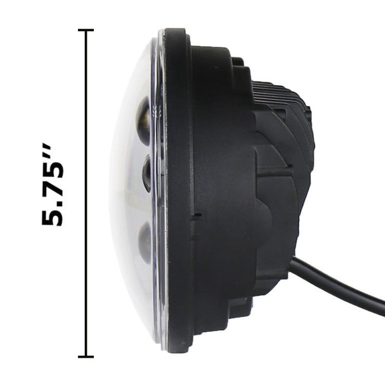 5.75 inch DC12V 6000K-6500K 40W Car LED Headlight for Harley(Black) - Work Lights by PMC TechLife | Online Shopping South Africa | PMC TechLife | Buy Now Pay Later Mobicred