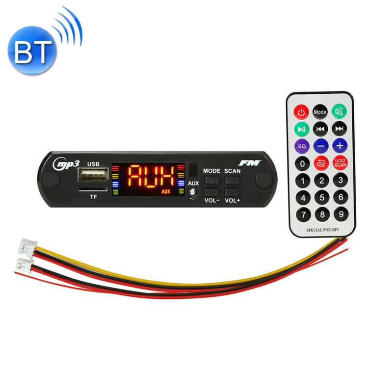 Car 5V Audio MP3 Player Decoder Board FM Radio TF USB 3.5mm AUX, with Bluetooth Function & Remote Control - free shipping - PMC TechLife - Order now!