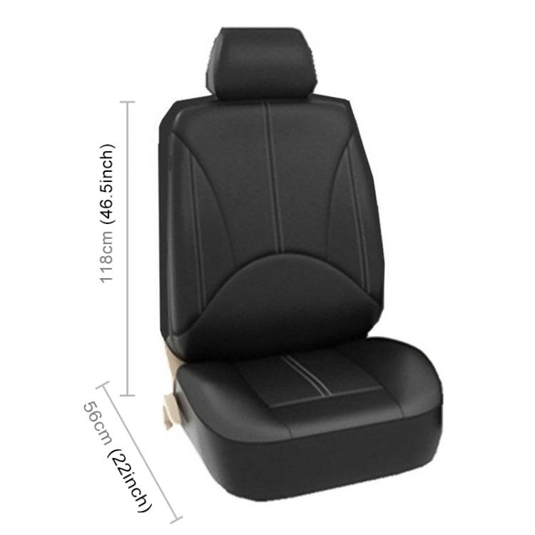 9 in 1 Universal PU Leather Four Seasons Anti-Slippery Cushion Mat Set for 5 Seat Car (Black) - Seat Accessories by PMC Jewellery | Online Shopping South Africa | PMC Jewellery | Buy Now Pay Later Mobicred