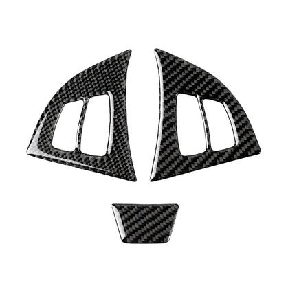 3 in 1 Car Carbon Fiber Solid Color Steering Wheel Button Decorative Sticker for BMW E70 2008-2013 X5, Left and Right Drive Universal - Car Interior Mouldings by PMC Jewellery | Online Shopping South Africa | PMC Jewellery | Buy Now Pay Later Mobicred