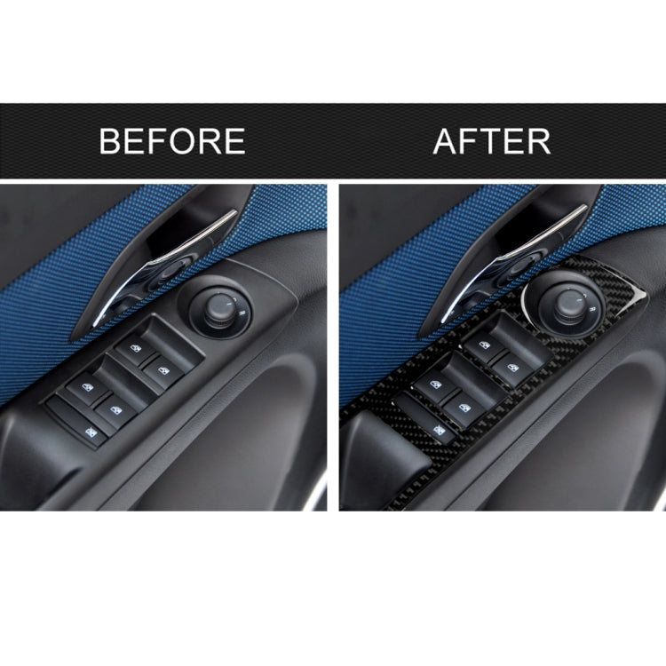 Car Carbon Fiber Window Lift Switch Panel Decorative Sticker for Chevrolet Cruze 2009-2015, Left Drive - Car Interior Mouldings by PMC TechLife | Online Shopping South Africa | PMC TechLife | Buy Now Pay Later Mobicred