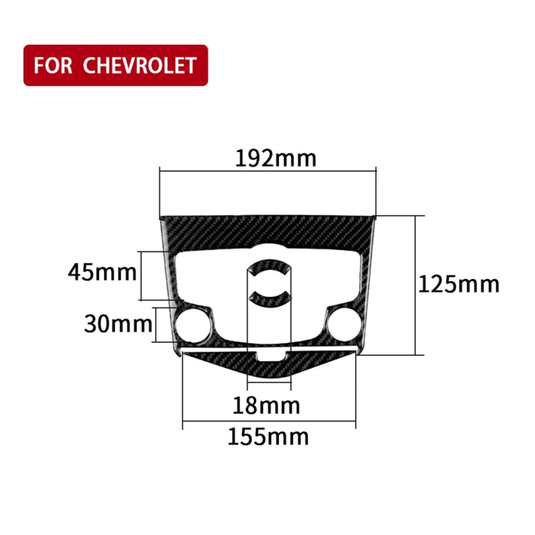 Car Carbon Fiber CD Panel Decorative Sticker for Chevrolet Cruze 2009-2015, Left and Right Drive Universal - Car Interior Mouldings by PMC TechLife | Online Shopping South Africa | PMC TechLife | Buy Now Pay Later Mobicred