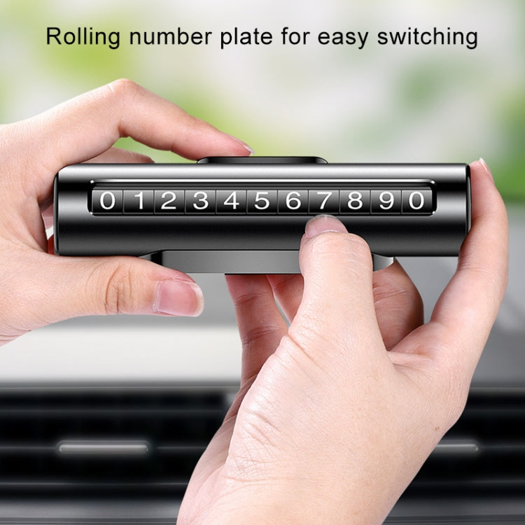 Car Metal Roller Creative Temporary Parking Card Parking Number Card (Silver) - Parking Card by PMC TechLife | Online Shopping South Africa | PMC TechLife | Buy Now Pay Later Mobicred